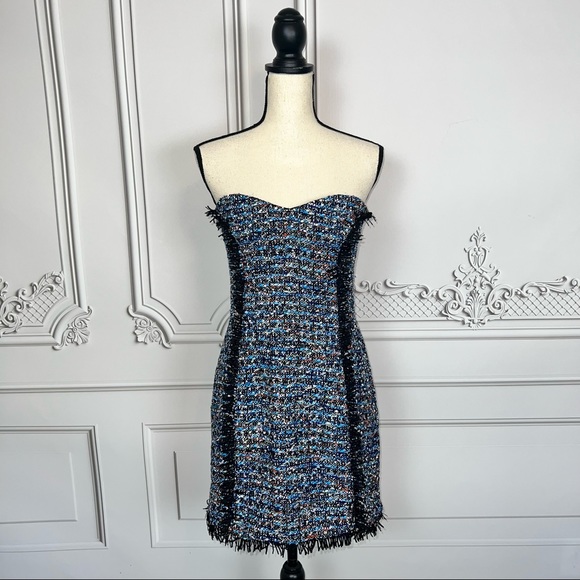Lovers + Friends Blue Multi Luna Mini Dress | Size M - Picture 13 of 14